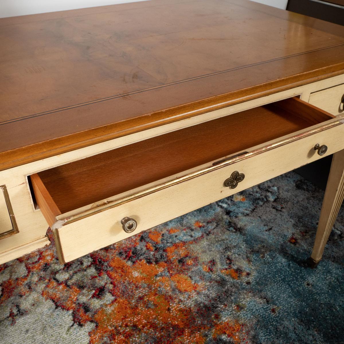 Widdicomb Painted and Gilt Wood Desk In Good Condition For Sale In Tarrytown, NY
