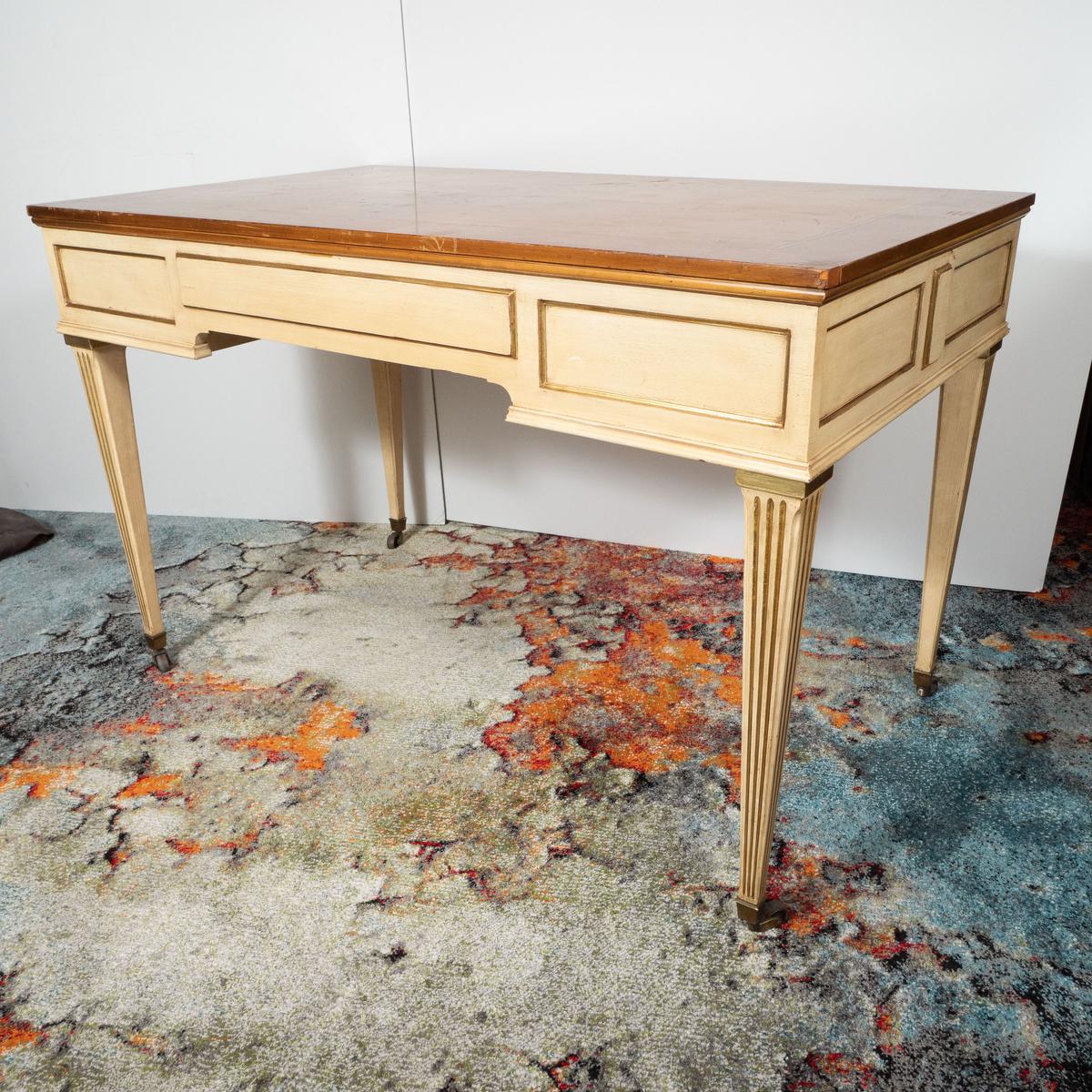 Mid-20th Century Widdicomb Painted and Gilt Wood Desk For Sale