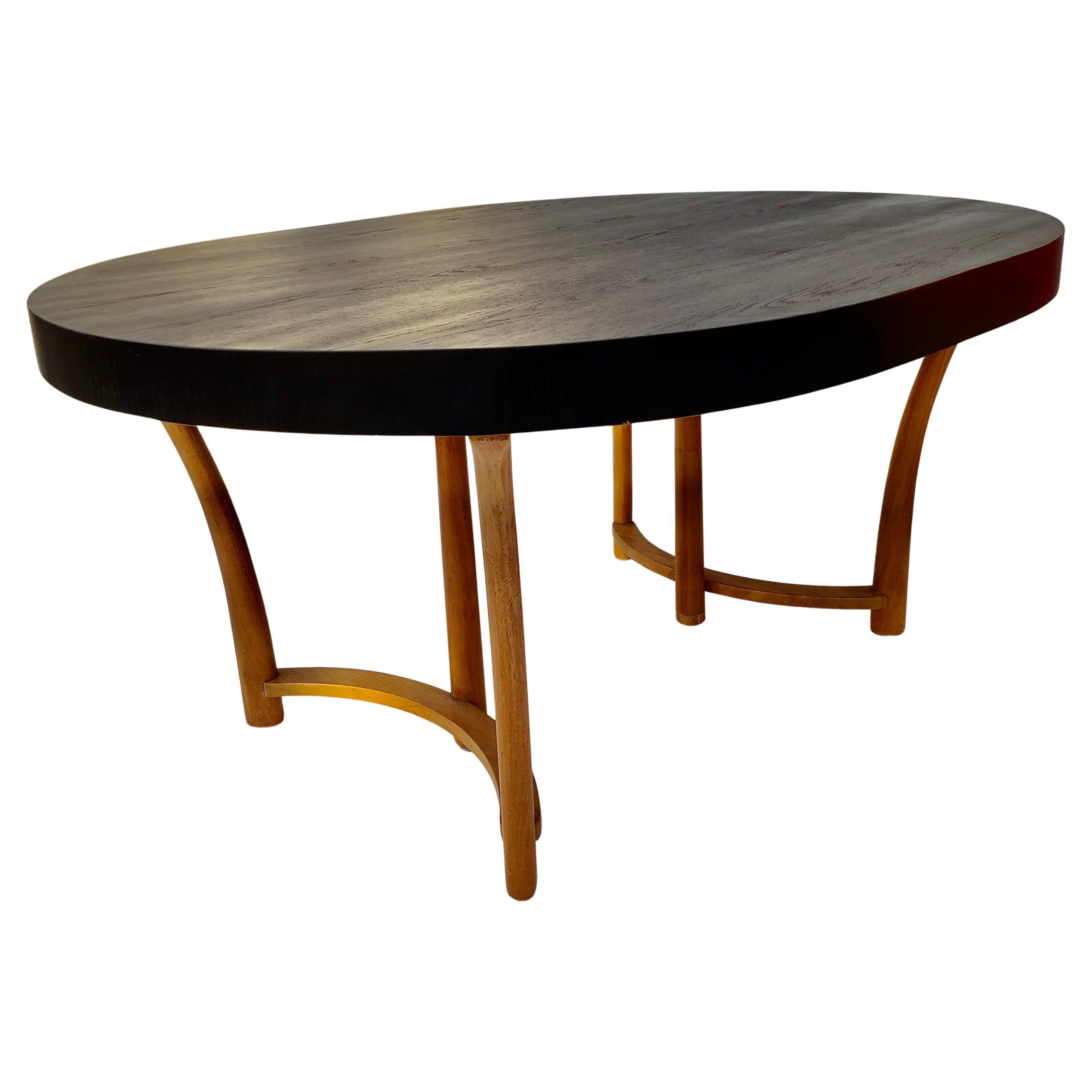 Table de salle à manger Widdicomb à pieds de sabre Robsjohn-Gibbings Bon état - En vente à Fraser, MI