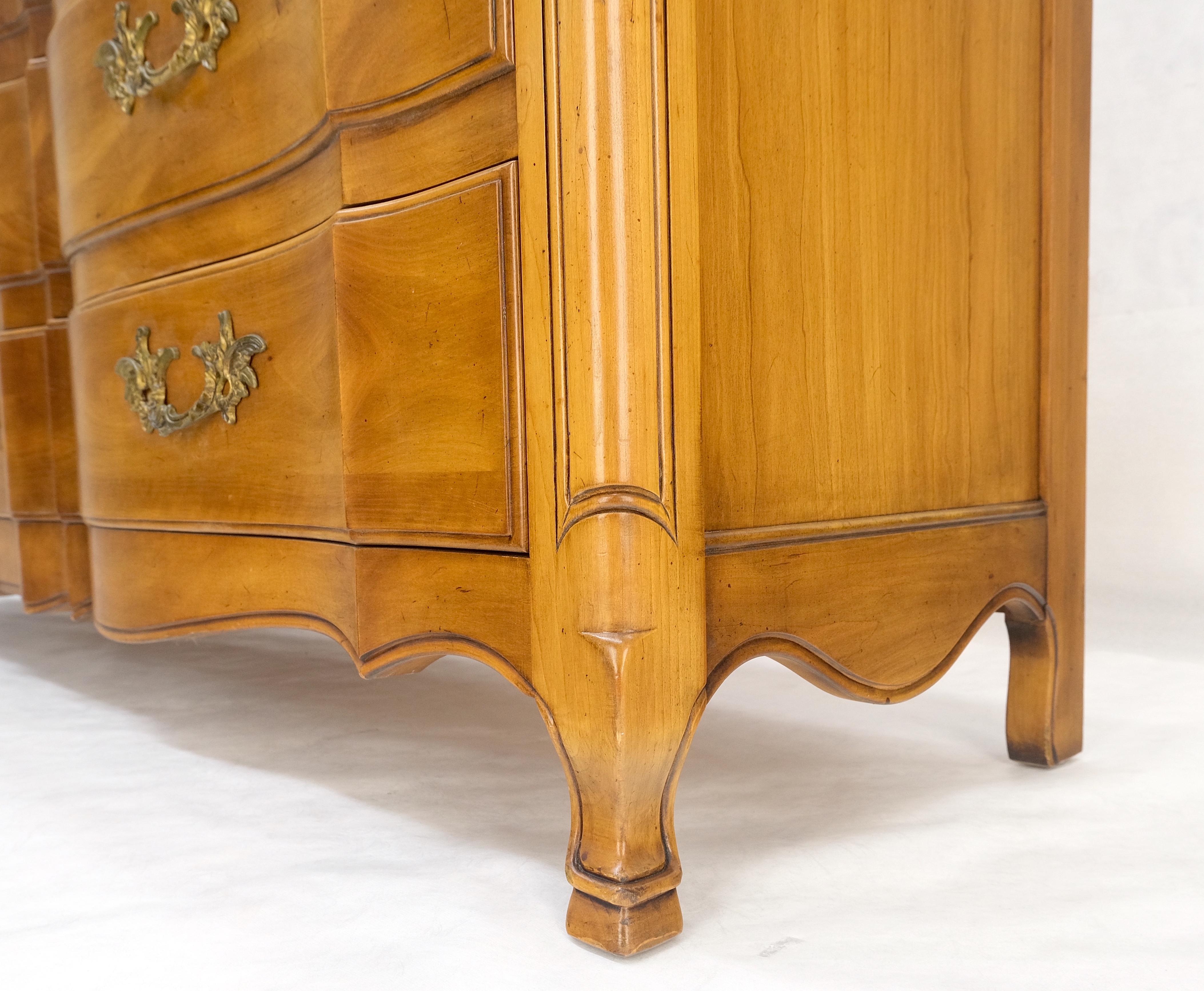 Widdicomb Solid Cherry 9 Drawers Serpentine Front Country French Dresser MINT! For Sale 7