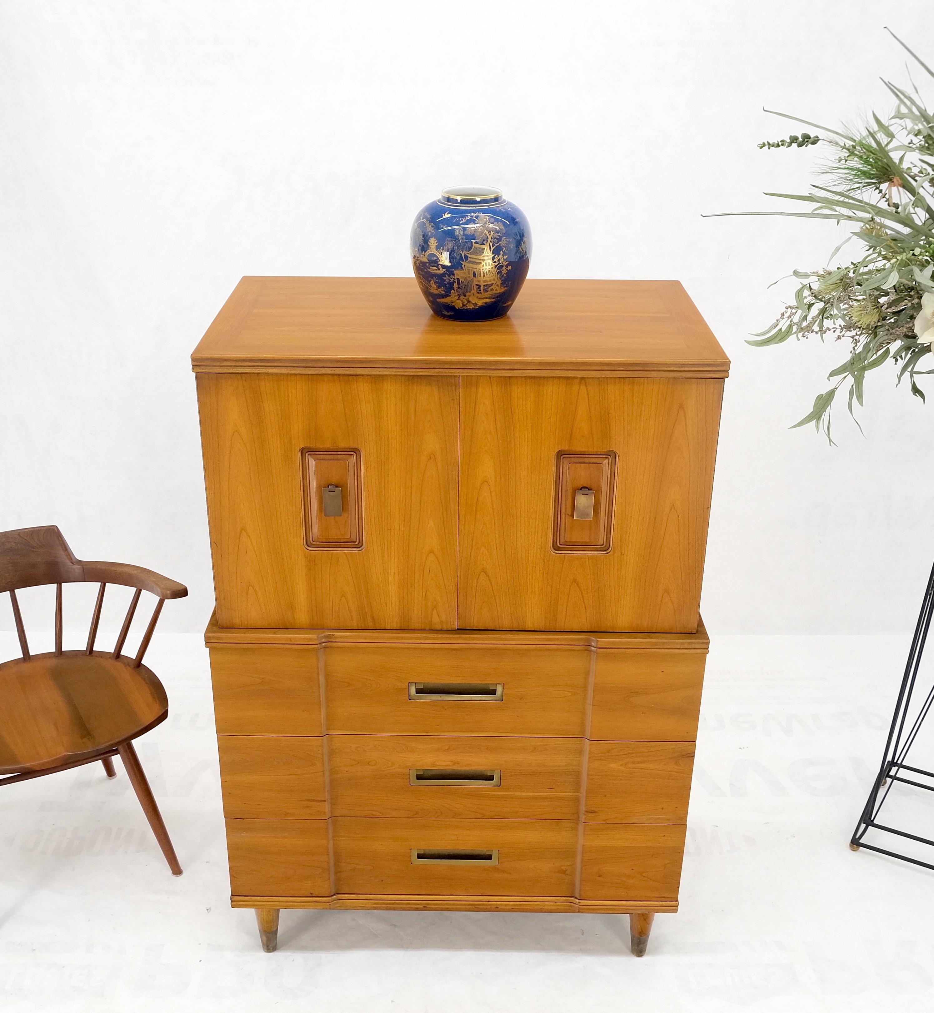 Widdicomb Solid Cherry Brass Pulls Hardware Block Front High Chest Dresser Mint! For Sale 10