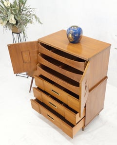 Widdicomb Solid Cherry Brass Pulls Hardware Block Front High Chest Dresser Mint!