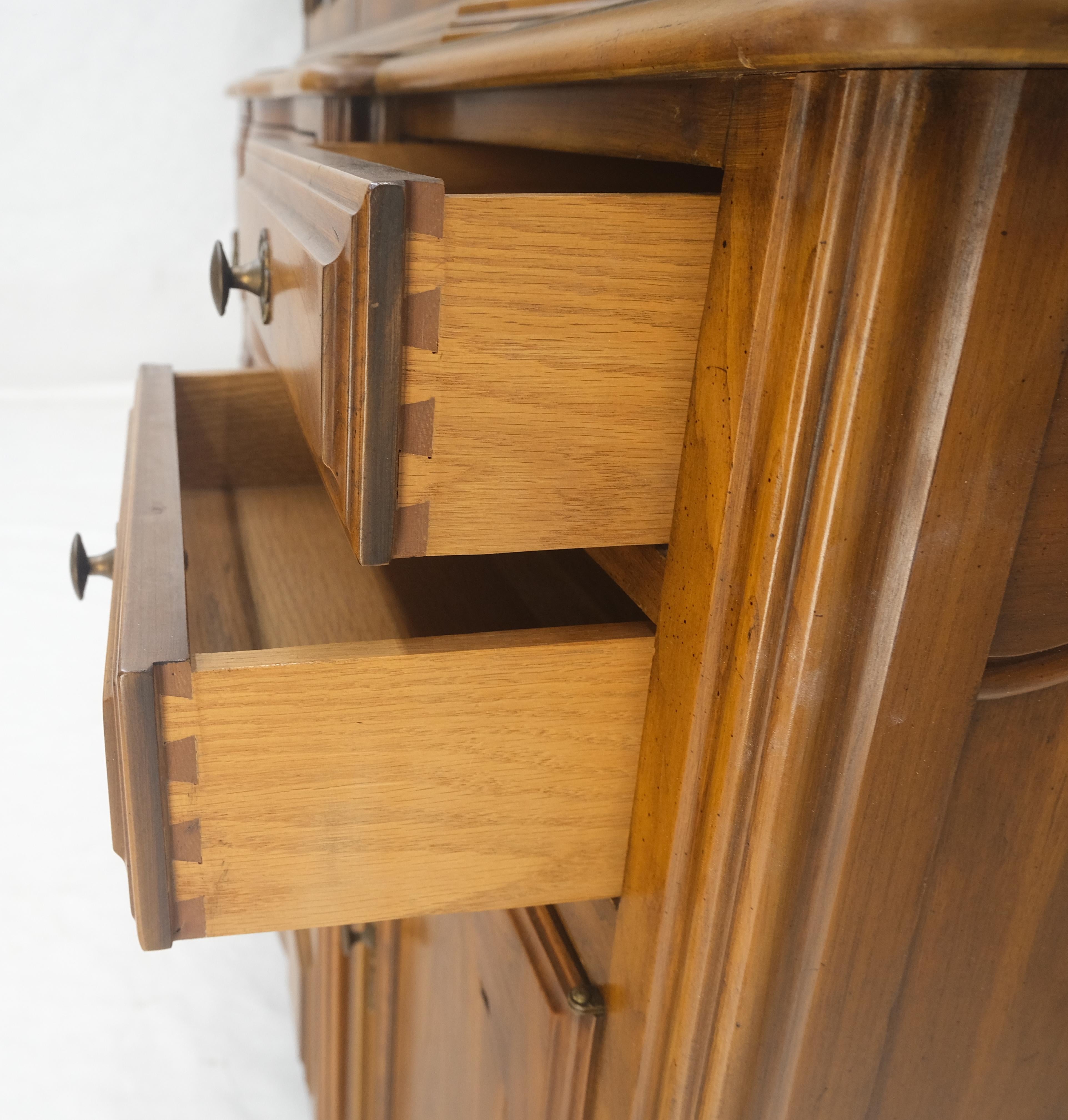 Widdicomb Solid Cherry Butlers Drop Front Leather Top Desk Breakfront MINT For Sale 3