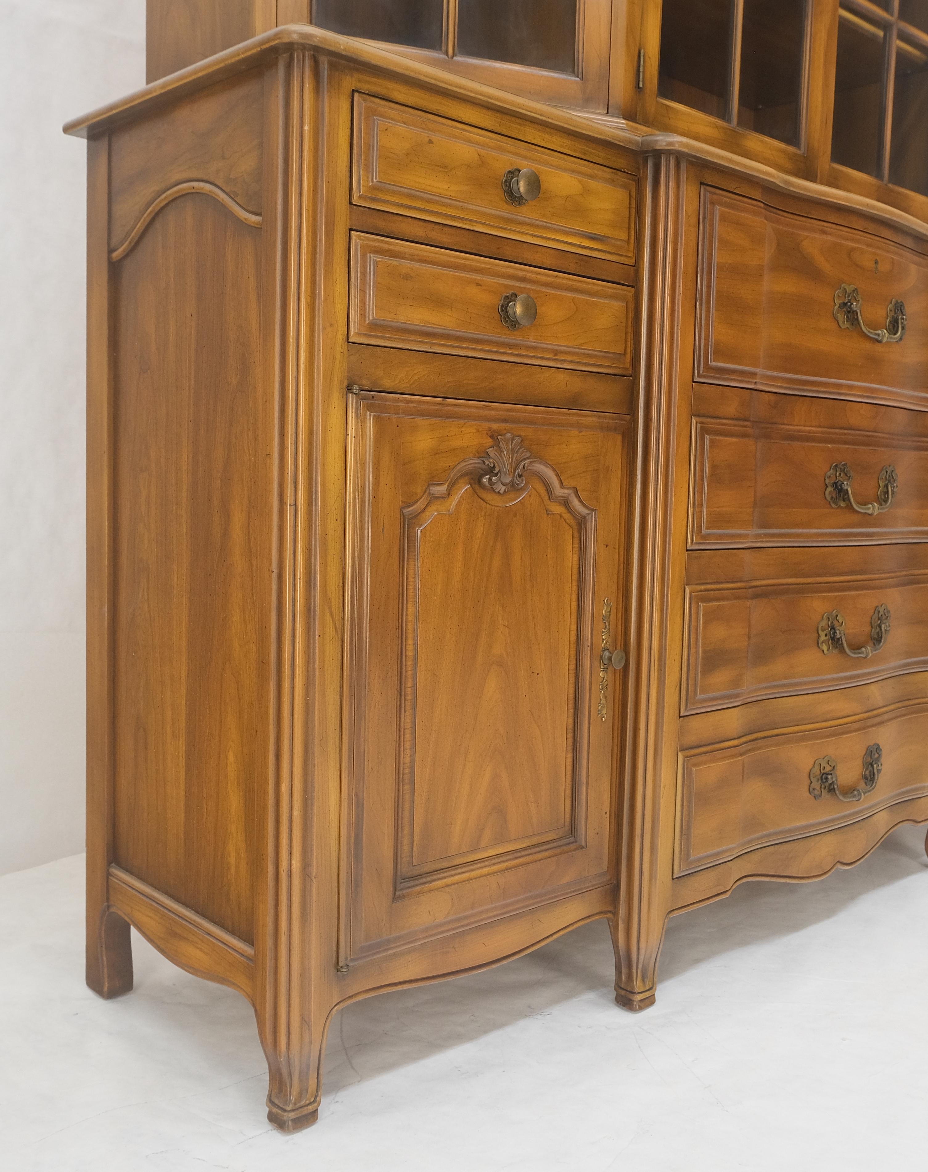 Widdicomb Solid Cherry Butlers Drop Front Leather Top Desk Breakfront MINT For Sale 6
