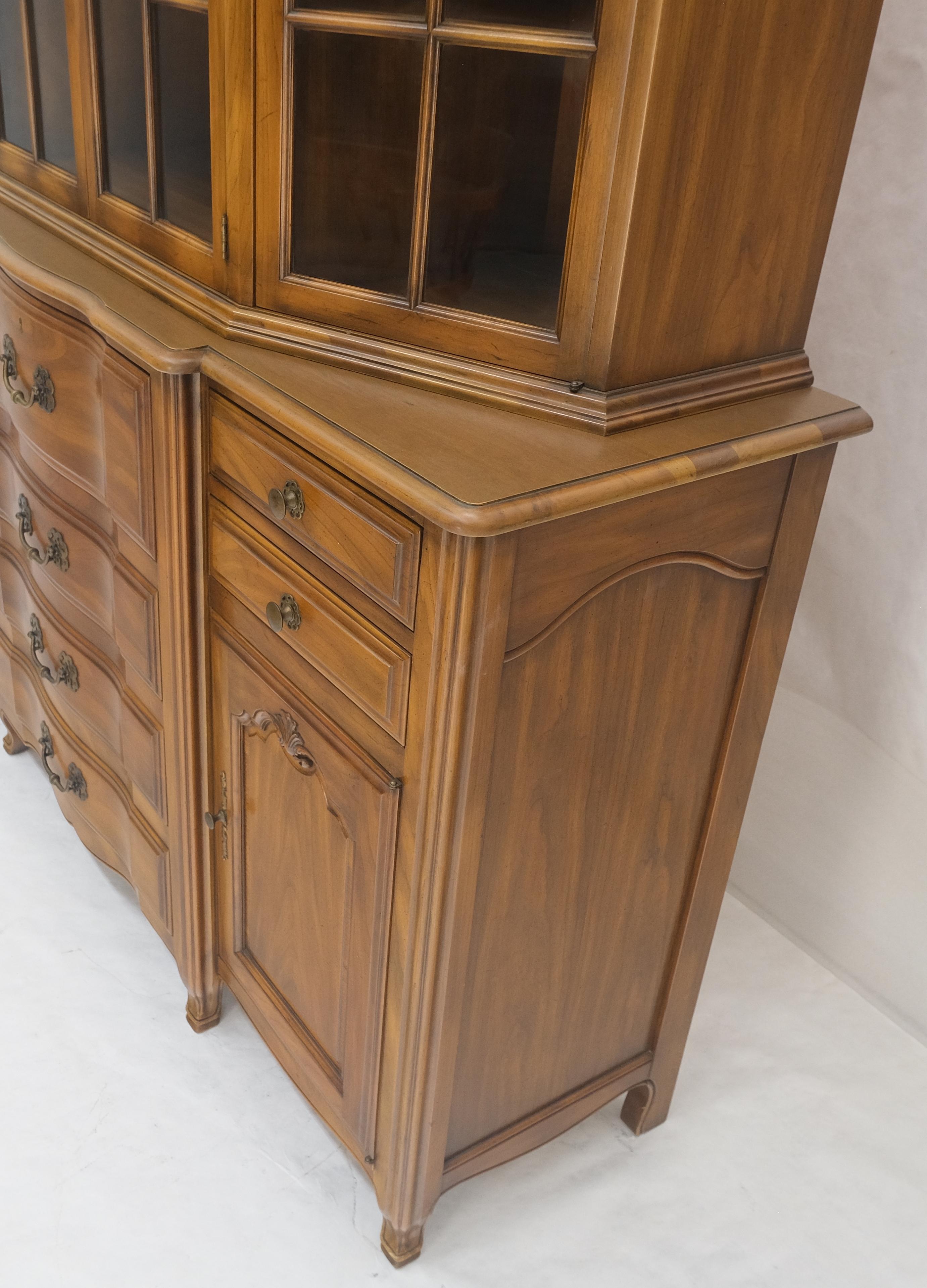 Lacquered Widdicomb Solid Cherry Butlers Drop Front Leather Top Desk Breakfront MINT For Sale