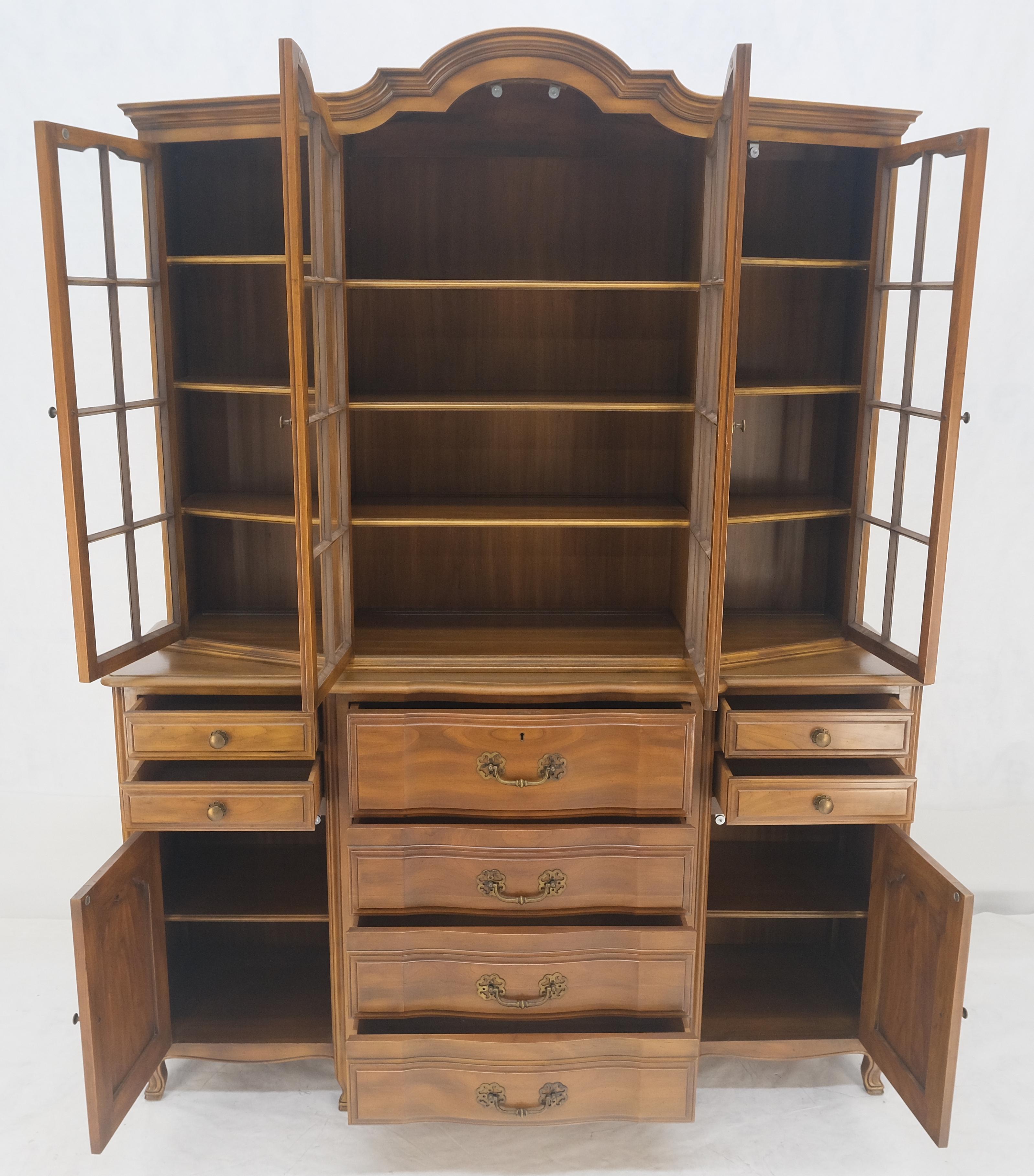 Widdicomb Solid Cherry Butlers Drop Front Leather Top Desk Breakfront MINT In Good Condition For Sale In Rockaway, NJ