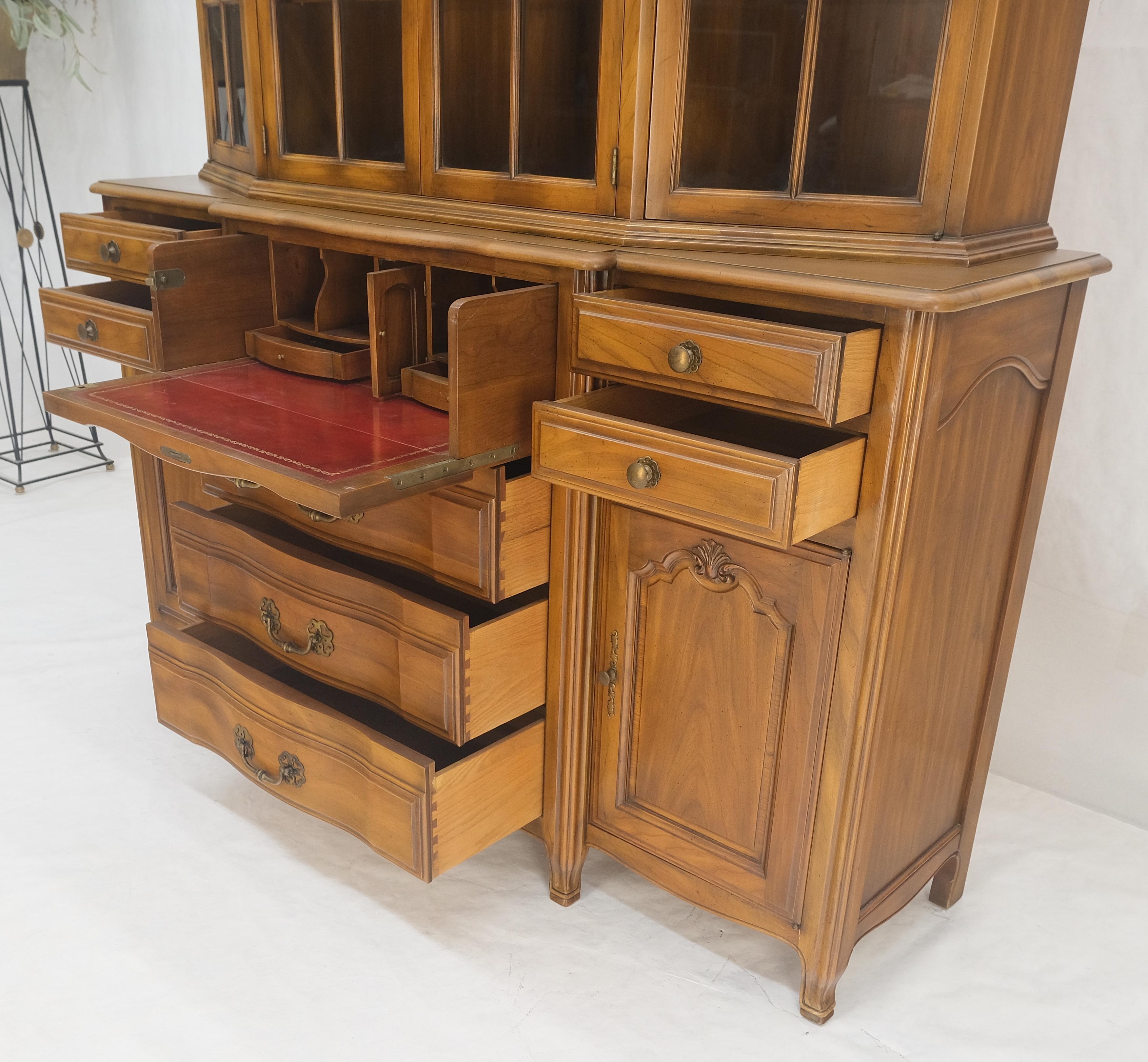 Widdicomb Solid Cherry Butlers Drop Front Leather Top Desk Breakfront MINT For Sale 1