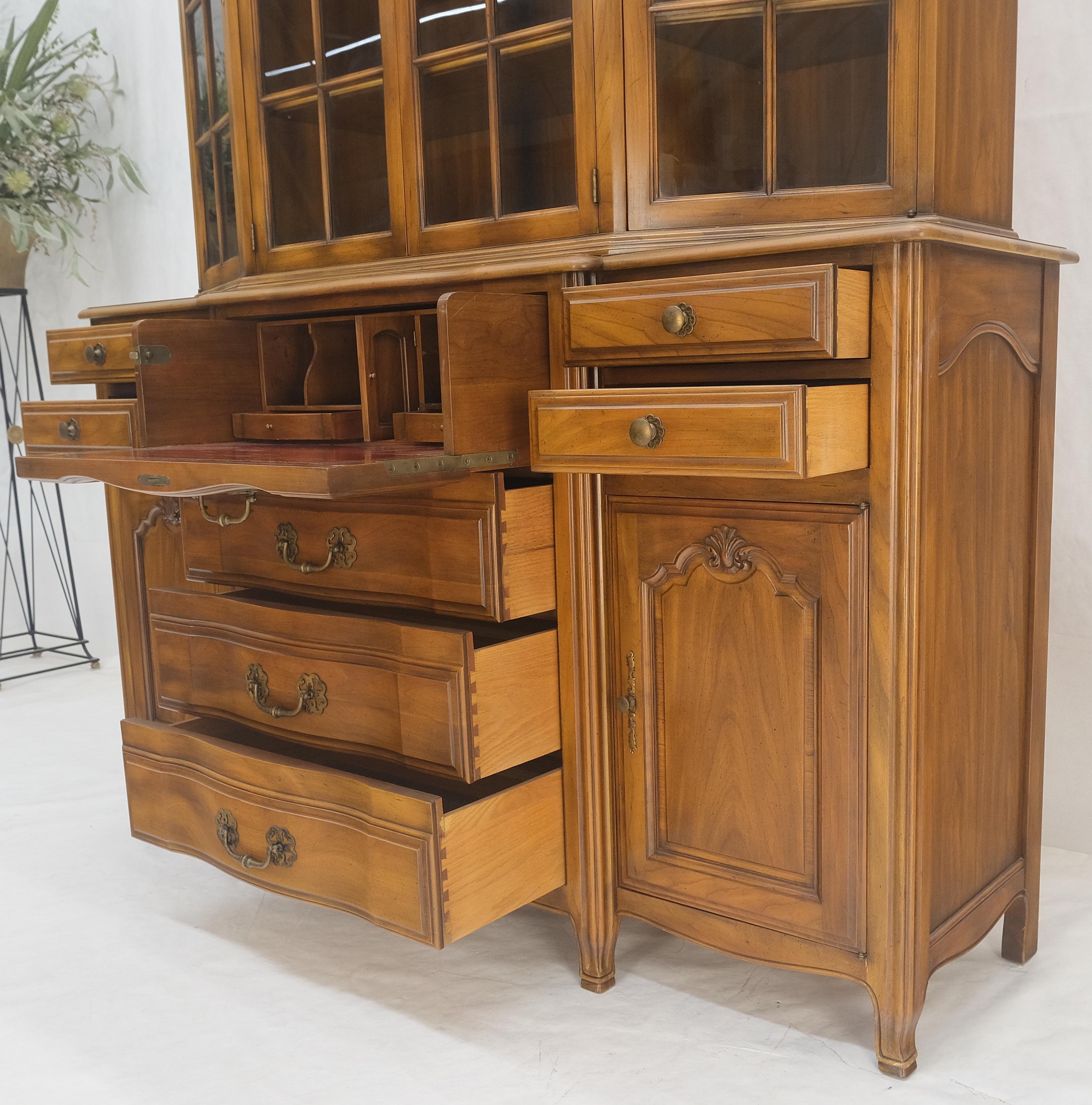 Widdicomb Solid Cherry Butlers Drop Front Leather Top Desk Breakfront MINT For Sale 2