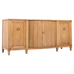 Widdicomb Stil Mid Century gebleicht Mahagoni Tambour Tür Credenza