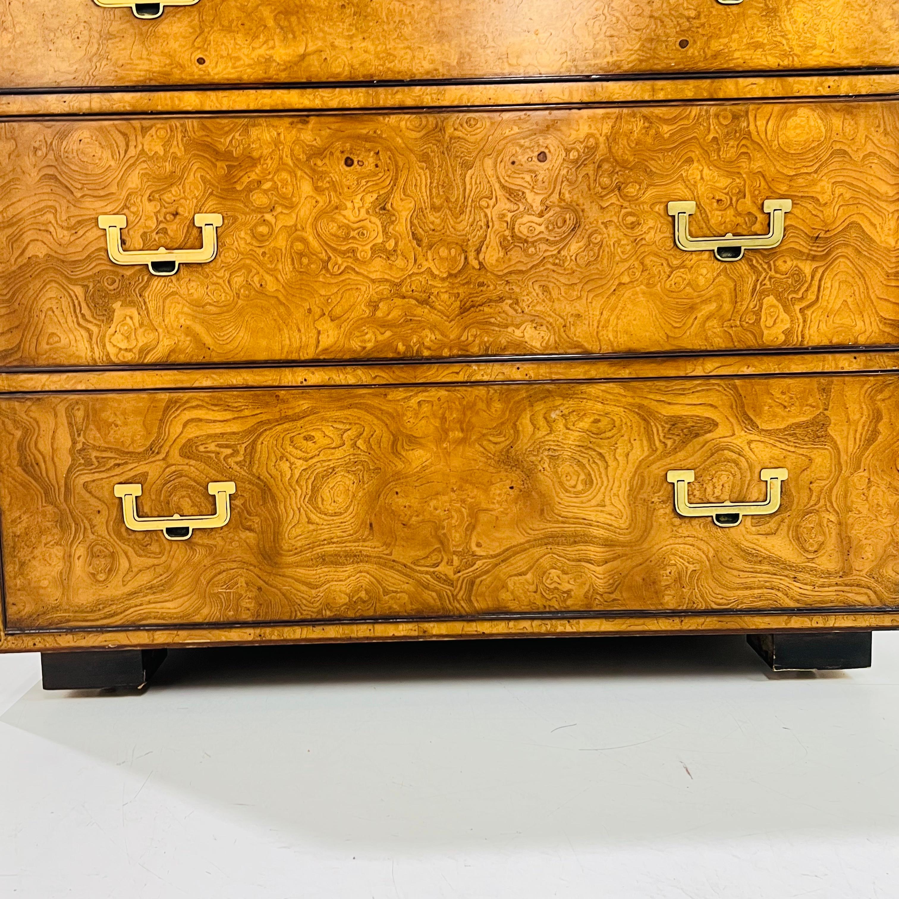 Widdicomb Tall Campaign Style Dresser on Casters 1