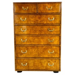 Widdicomb Tall Campaign Style Dresser on Casters