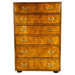 Widdicomb Tall Campaign Style Dresser on Casters