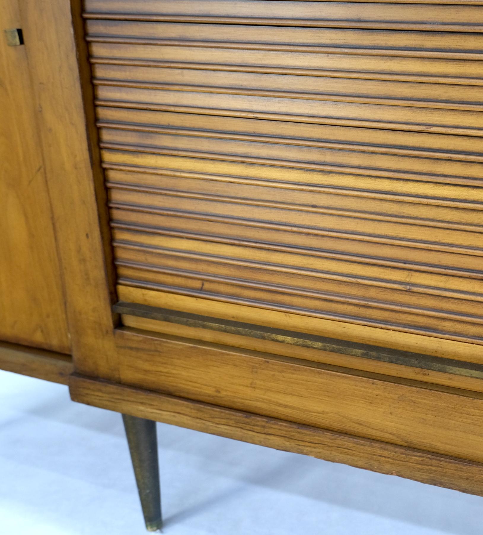 Widdicomb Tambour Doors Compartment Console Server Credenza Cabinet Sideboard 2