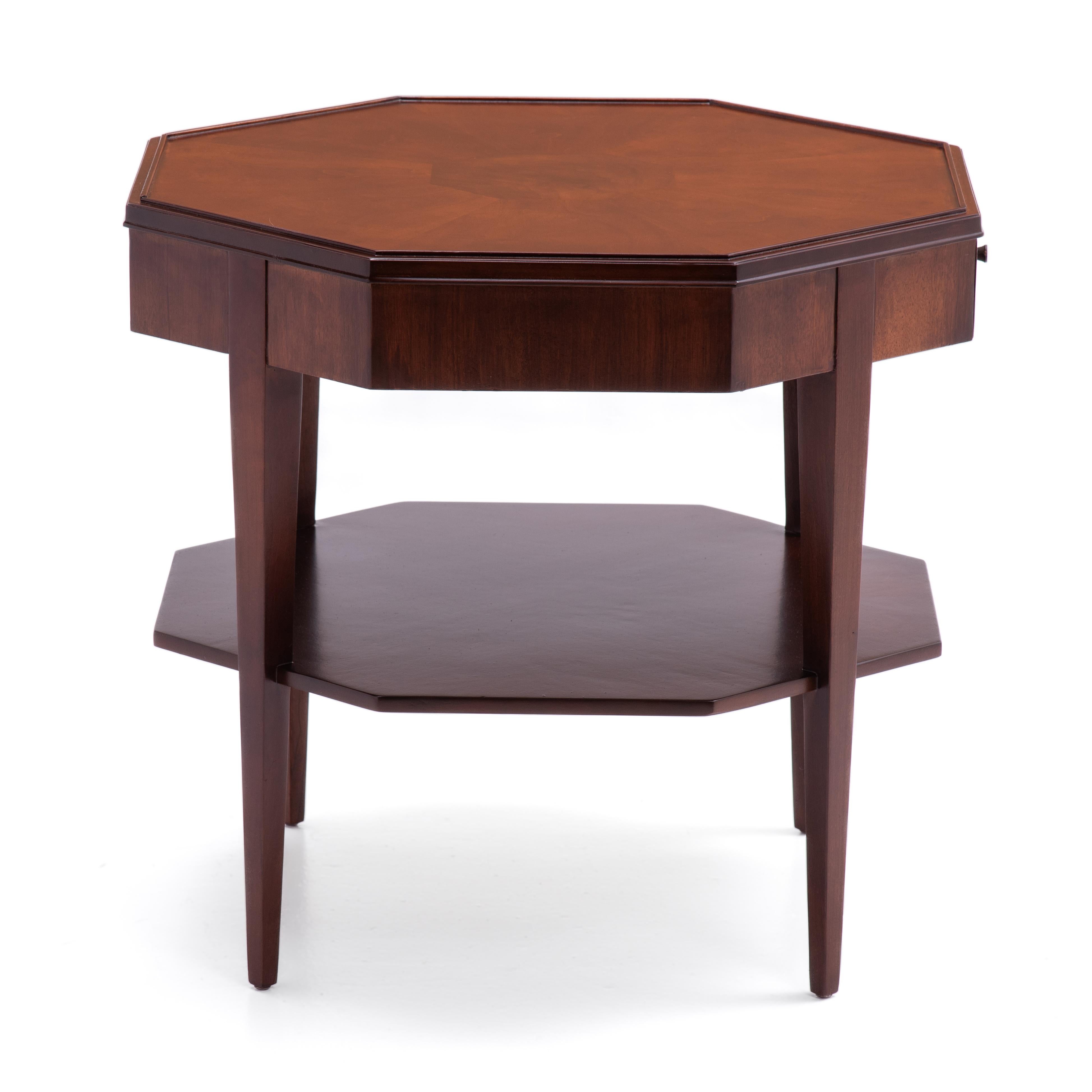 Widdicomb Walnut Octagon Lamp Side Lamp Table 1950s For Sale 6