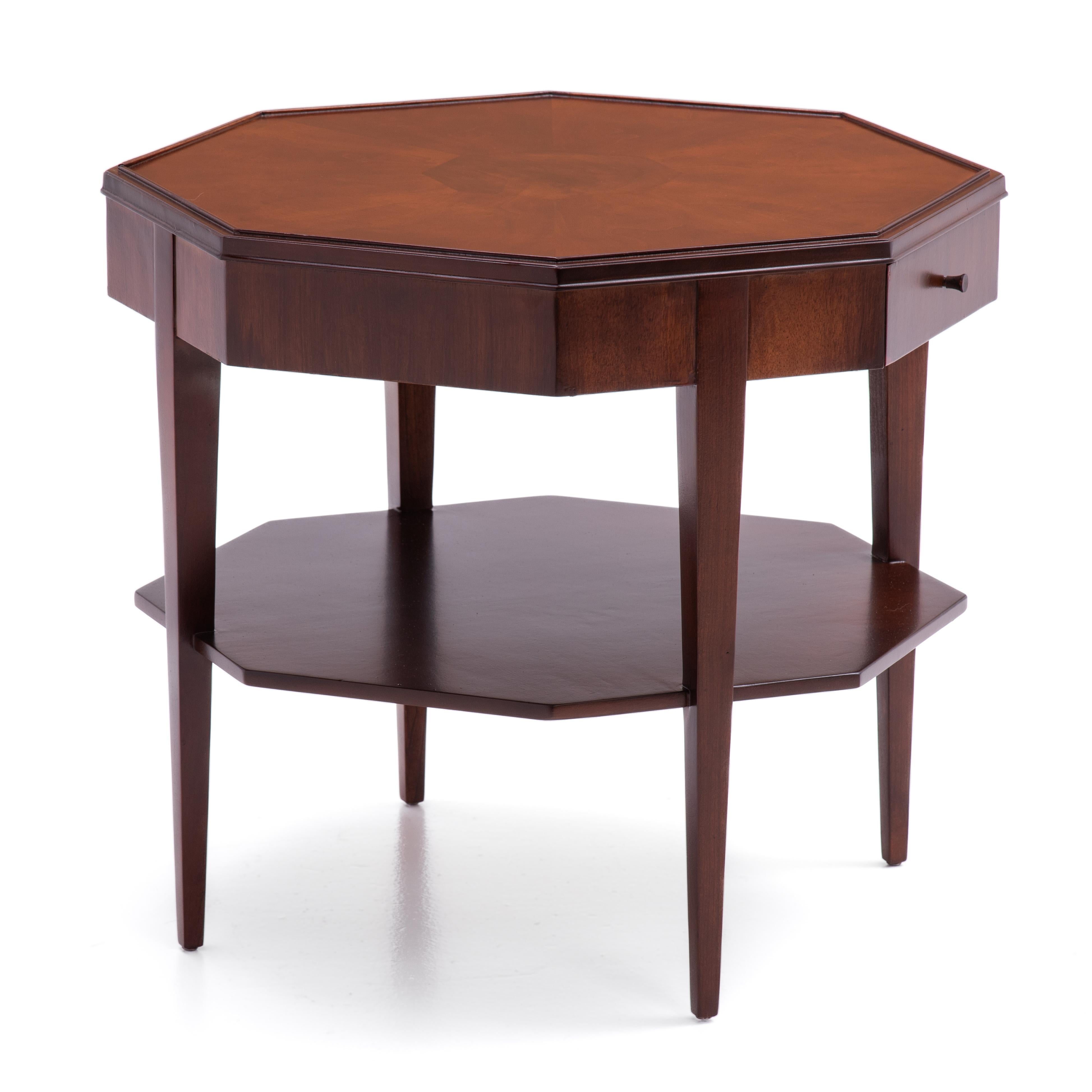 Widdicomb Walnut Octagon Lamp Side Lamp Table 1950s For Sale 7