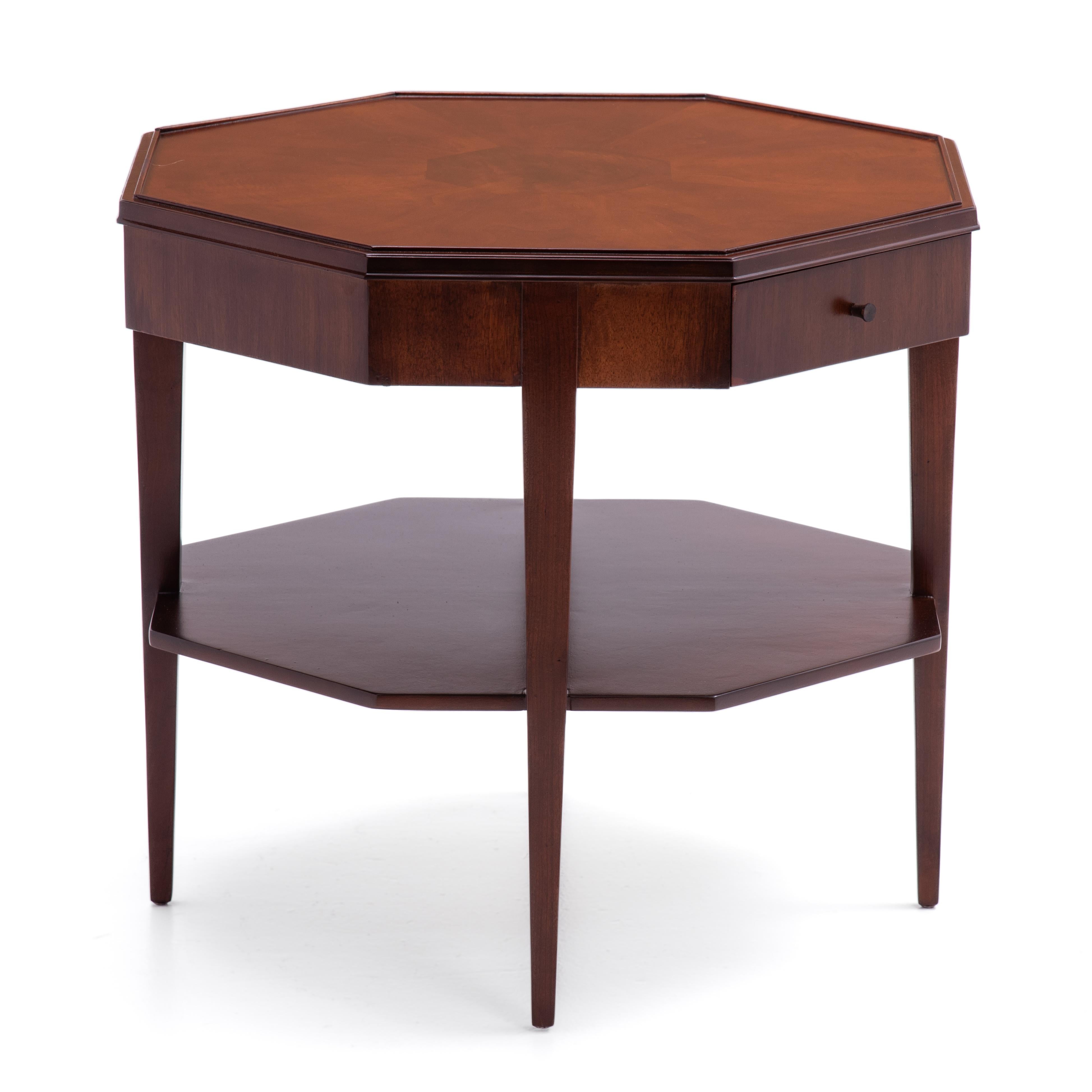 Widdicomb Walnut Octagon Lamp Side Lamp Table 1950s For Sale 8