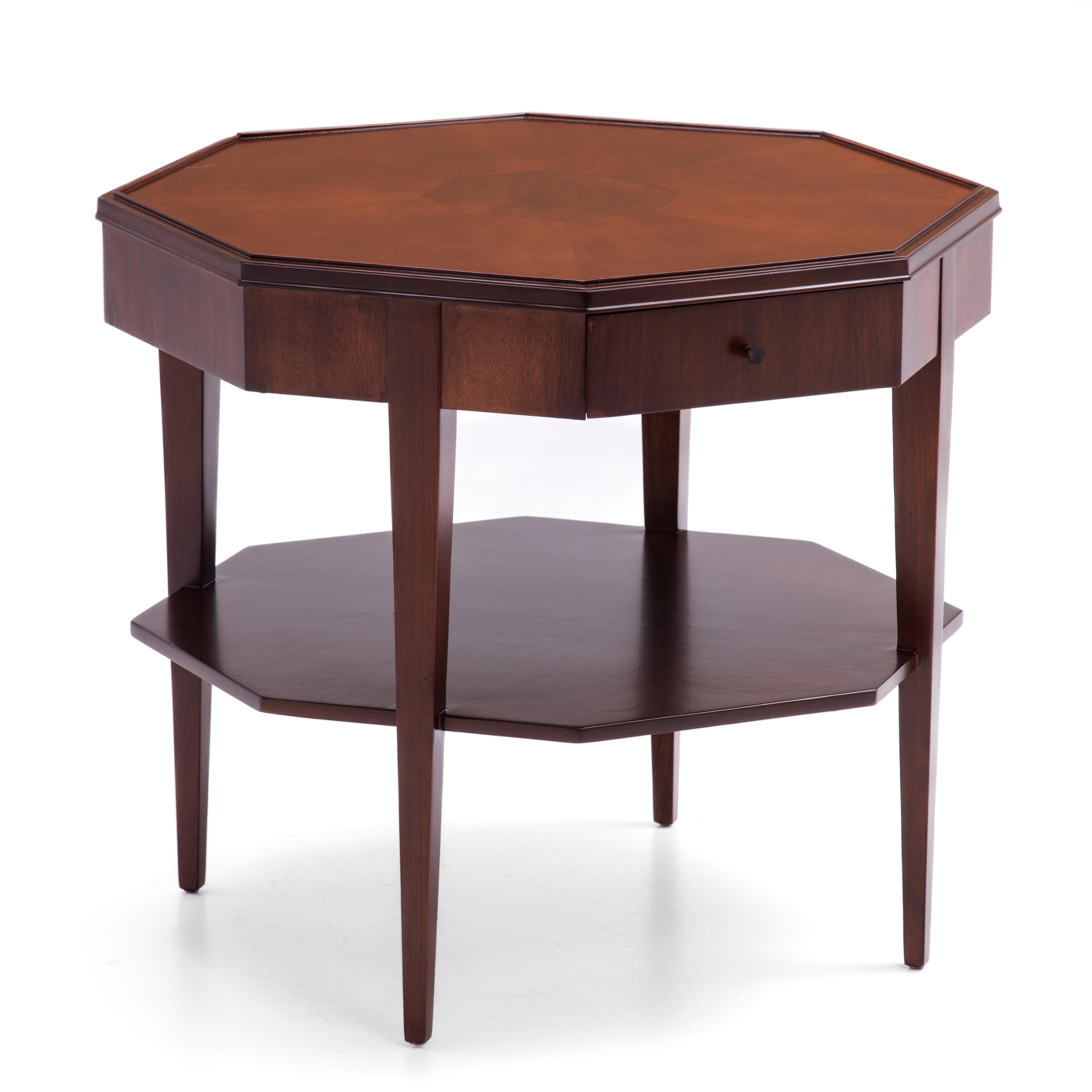 Widdicomb Walnut Octagon Lamp Side Lamp Table 1950s For Sale 9