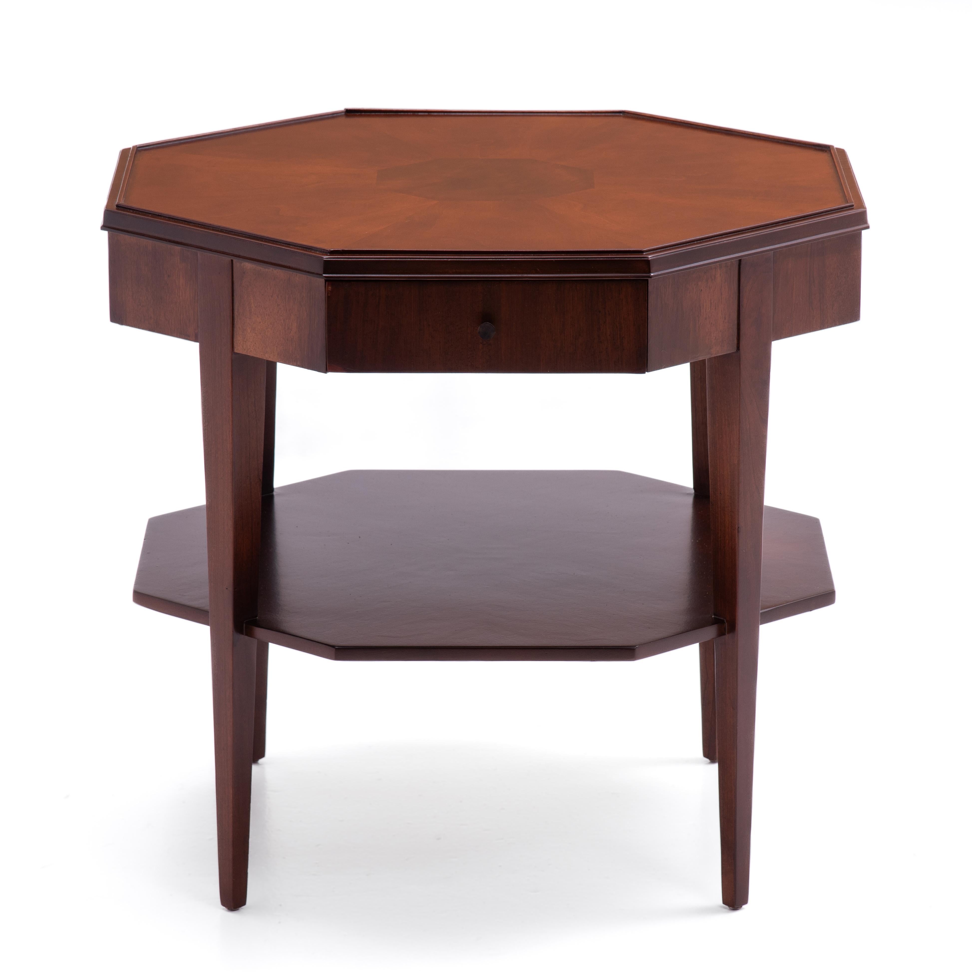 Widdicomb Walnut Octagon Lamp Side Lamp Table 1950s For Sale 10