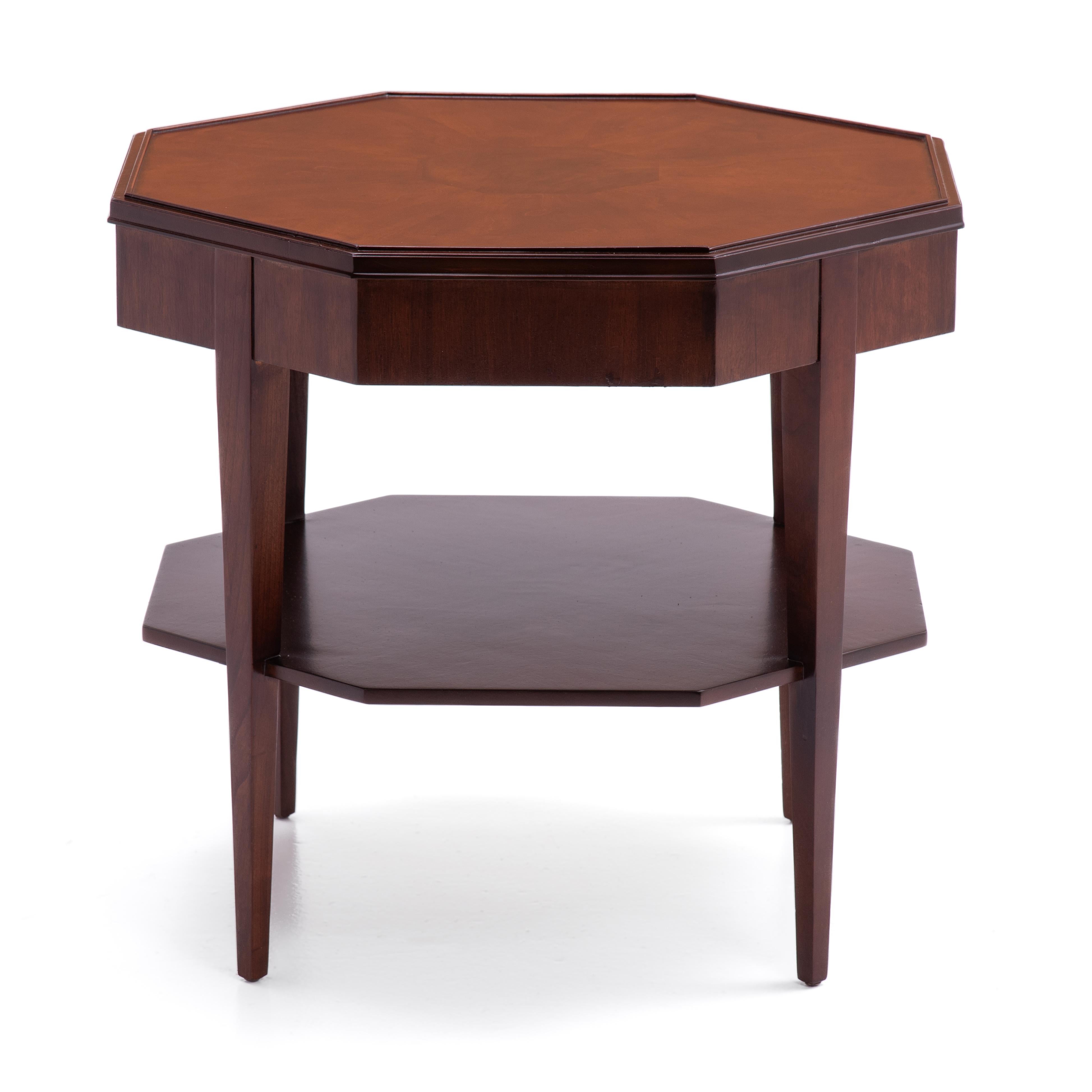 Widdicomb Walnut Octagon Lamp Side Lamp Table 1950s For Sale 2