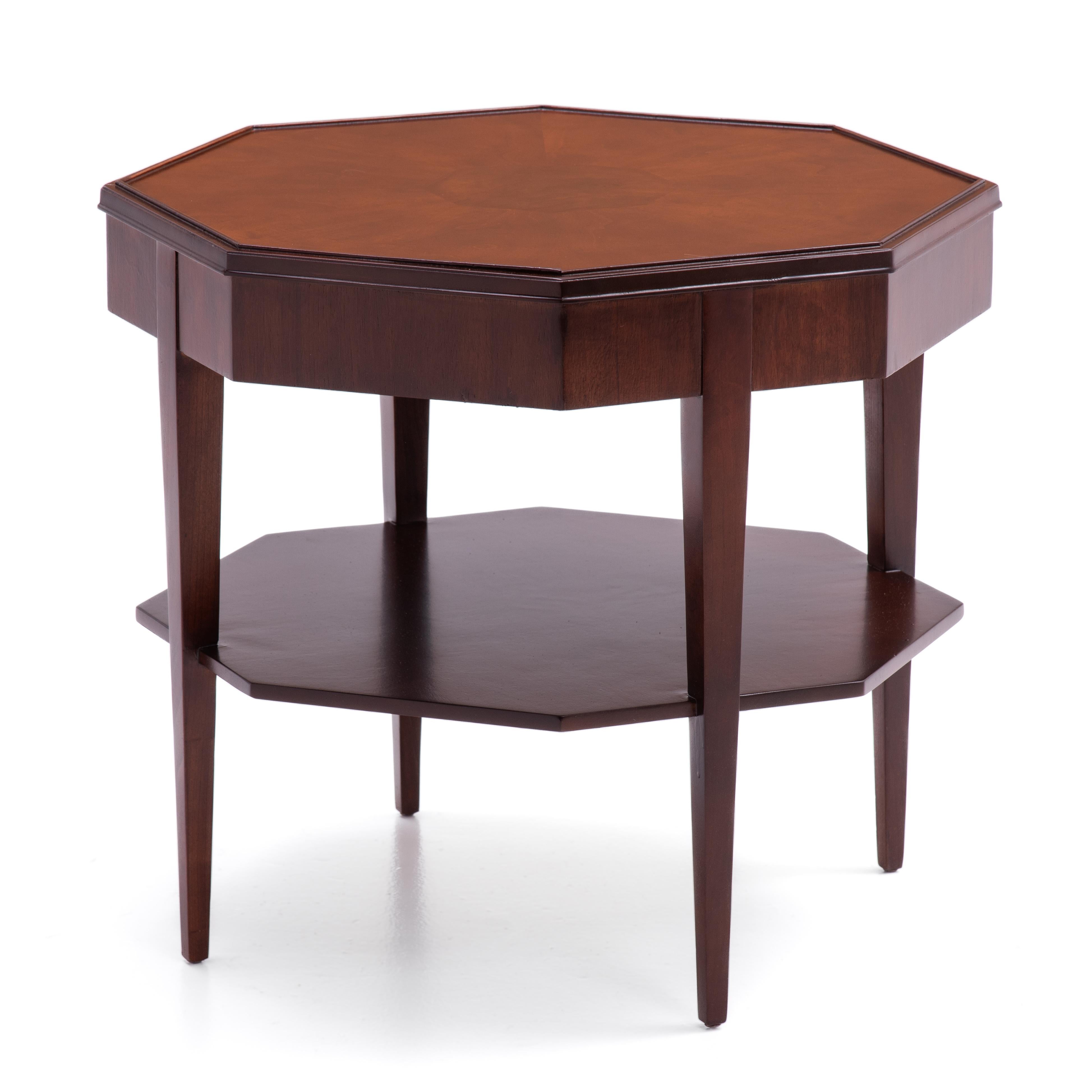 Widdicomb Walnut Octagon Lamp Side Lamp Table 1950s For Sale 3