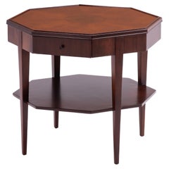 Widdicomb Walnut Octagon Lamp Side Lamp Table 1950s