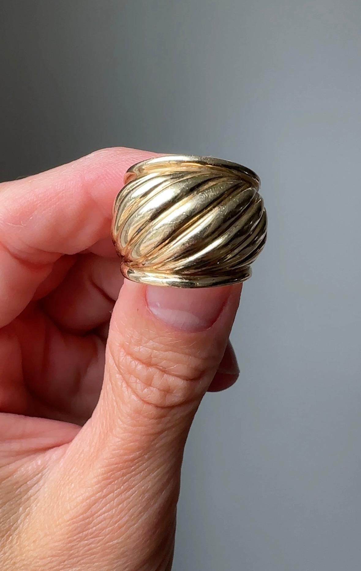 solid gold dome ring