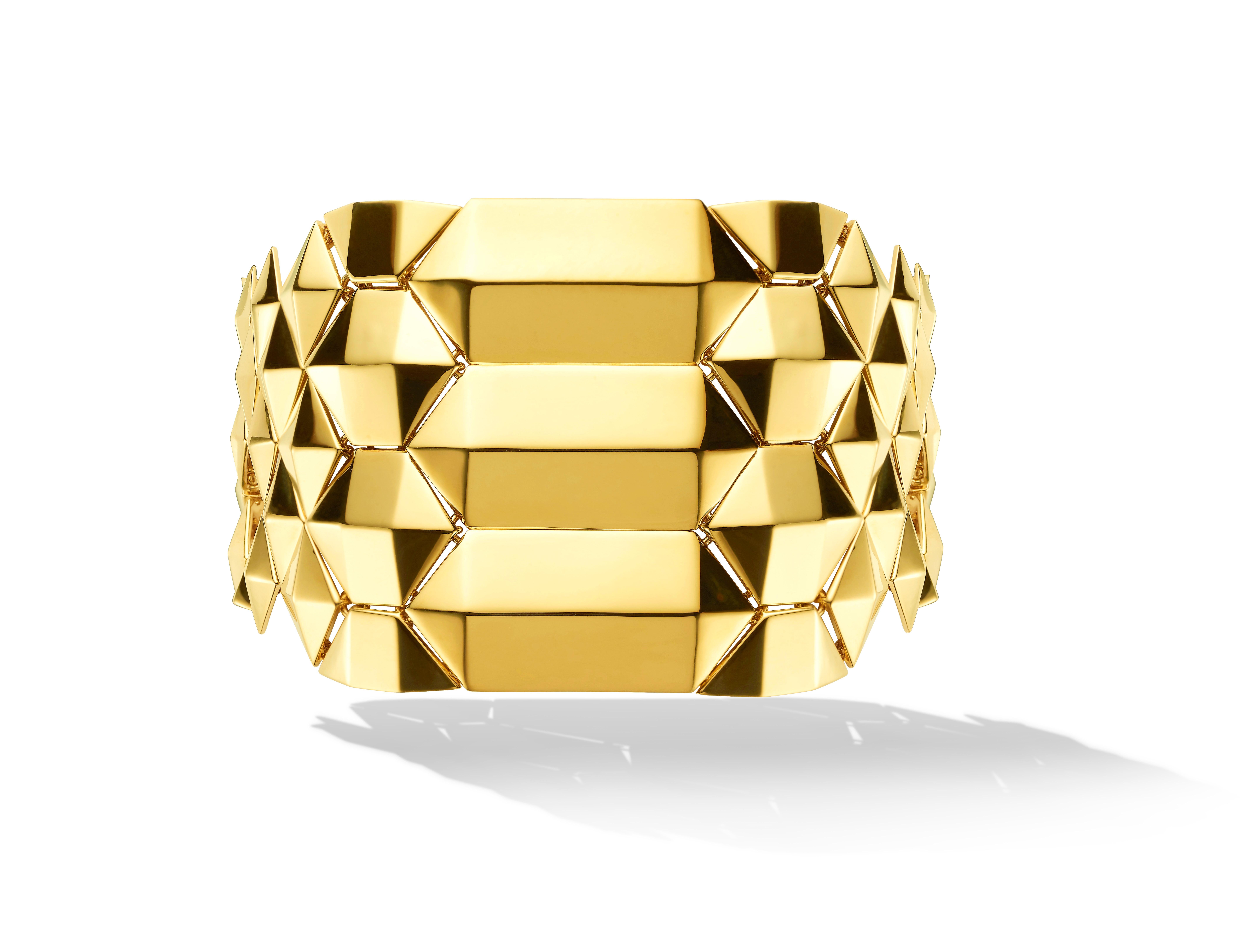 18K Yellow Gold Wide Bracelet, Exclusive
