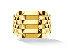 Wide 18 Karat Yellow Gold Bracelet