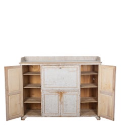 Wide 19th Century Buffet from Vasterbotten, Sweden