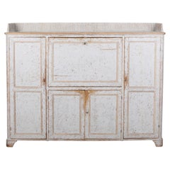 Wide 19th Century Buffet from Vasterbotten, Sweden
