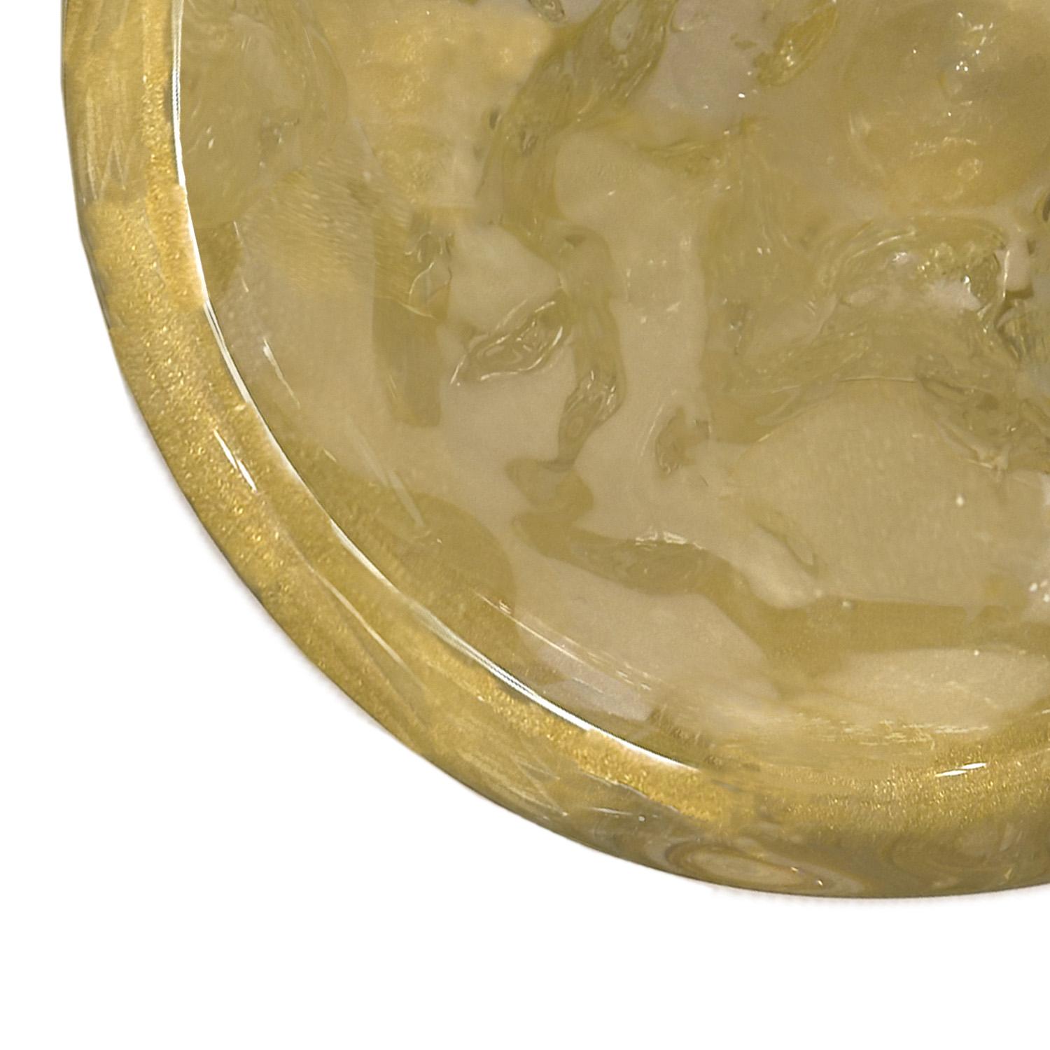 Moderno Ampio vaso astratto di Murano Sommerso con Aventurina in vendita