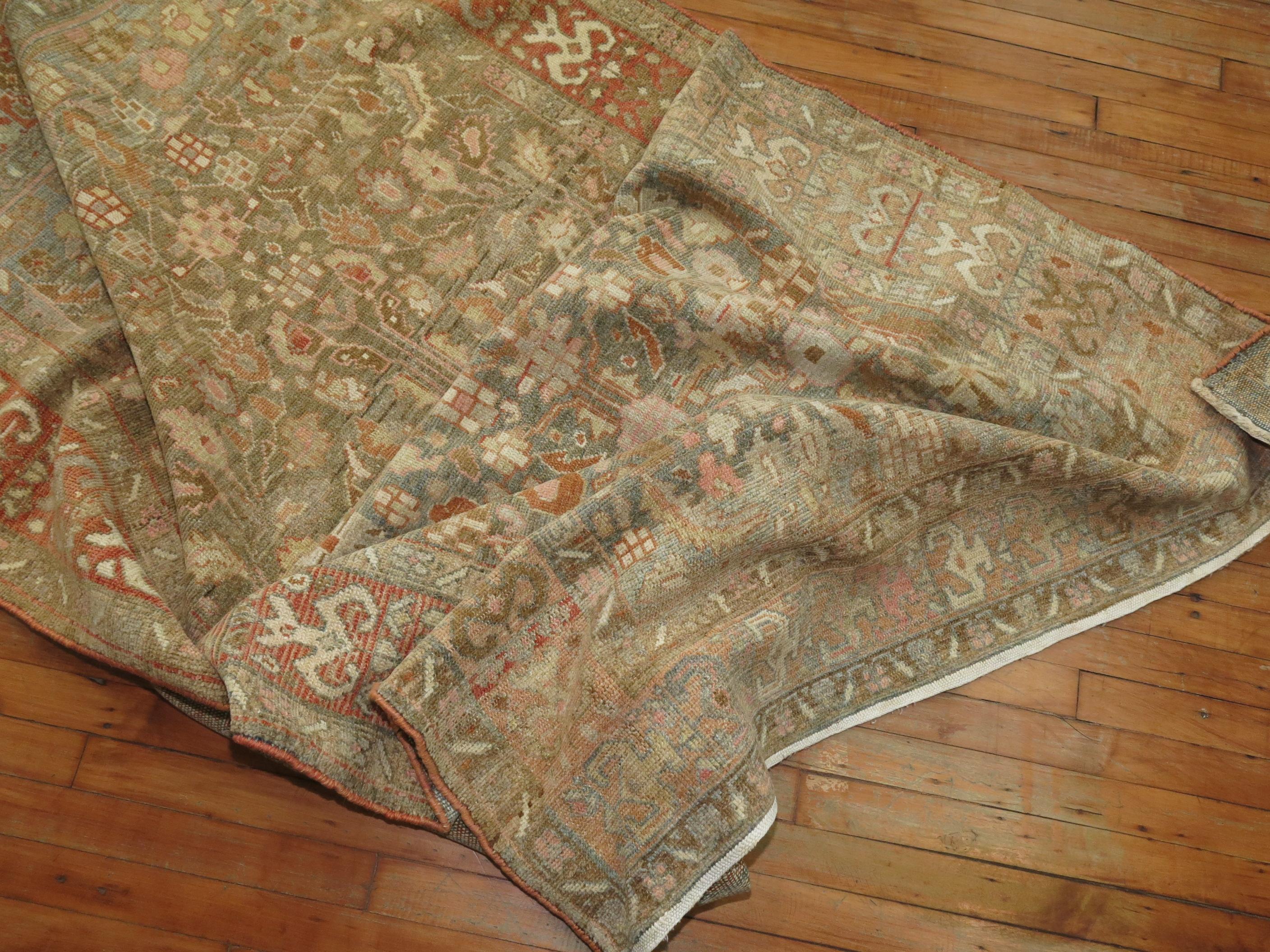 20th Century Wide Antique Persian Malayer Runner For Sale