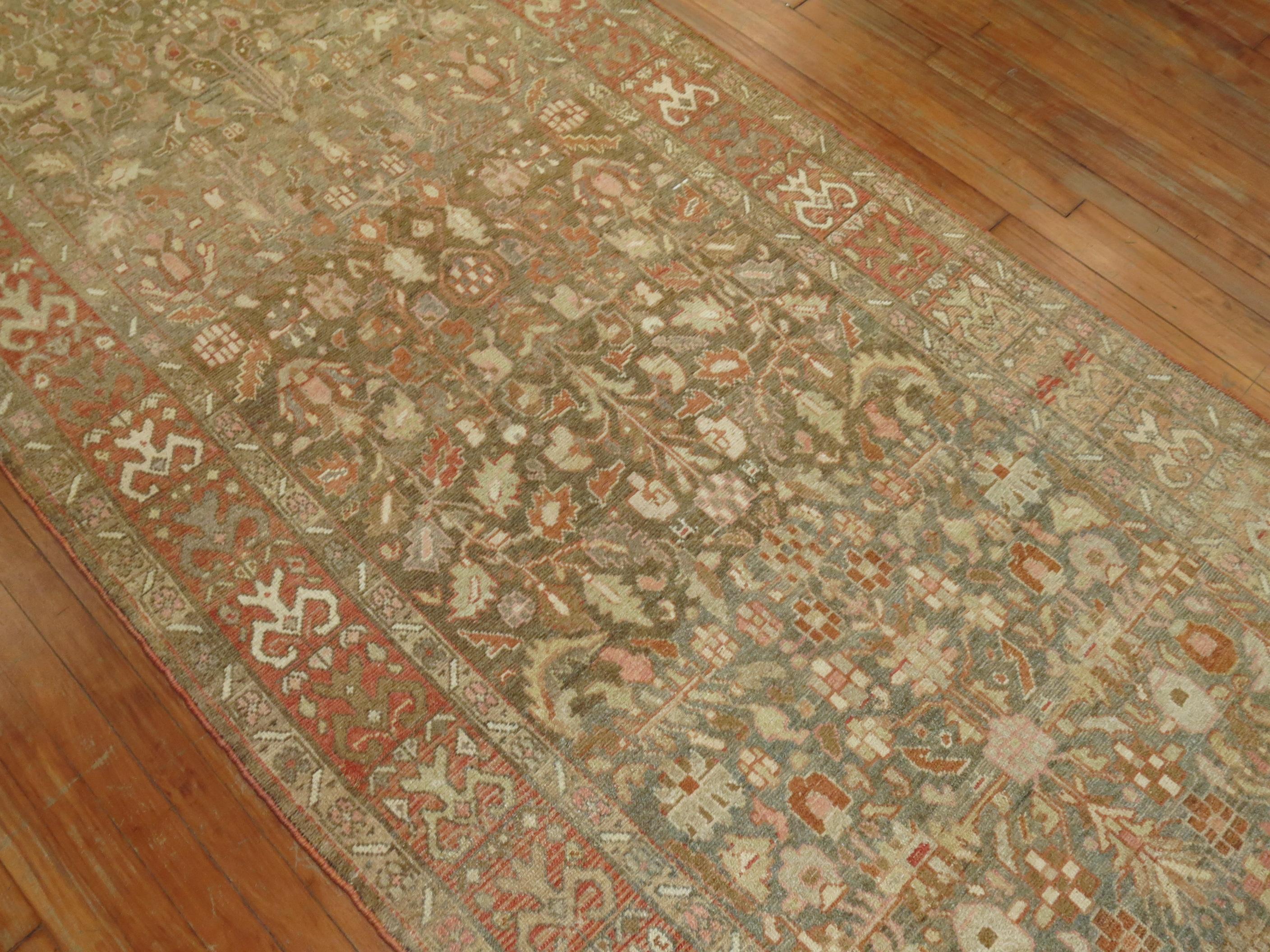 Wide Antique Persian Malayer Runner For Sale 1