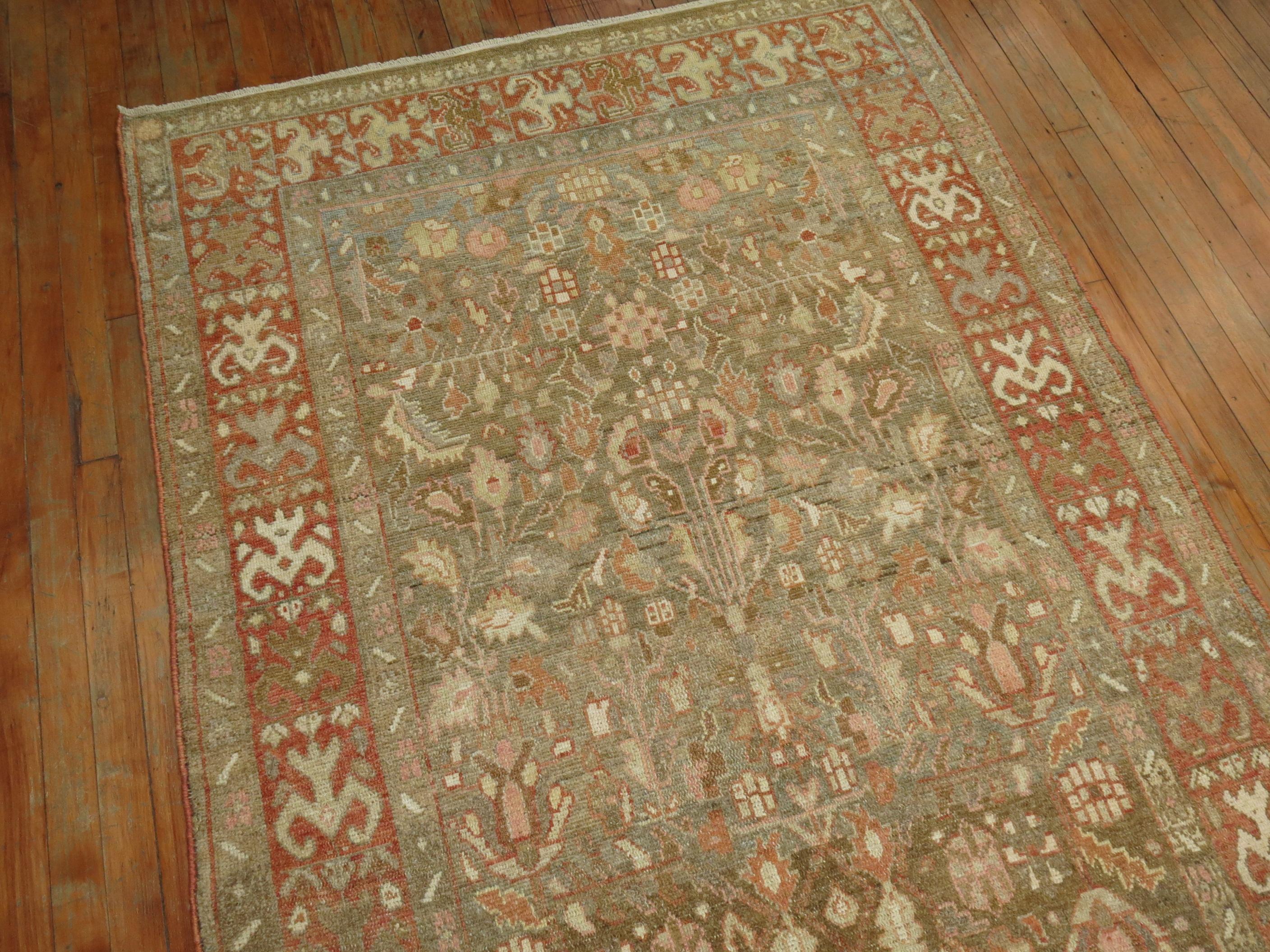 Wide Antique Persian Malayer Runner For Sale 2