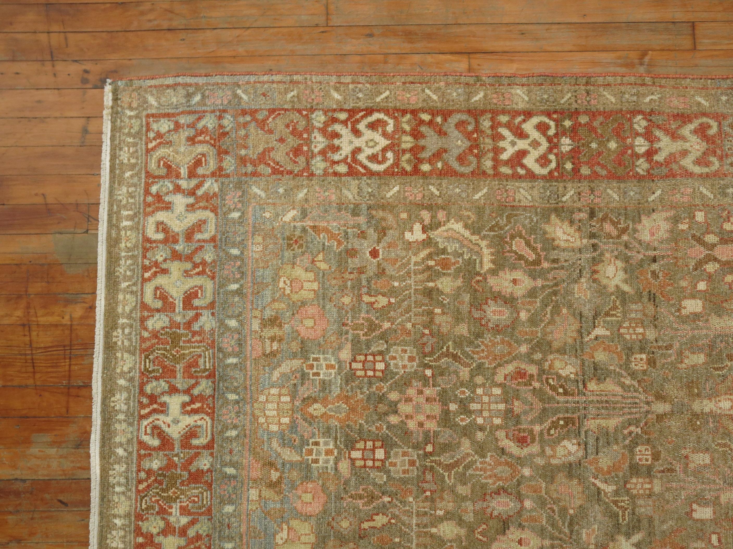 Wide Antique Persian Malayer Runner For Sale 3