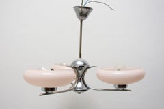 Wide, Art Deco, Three-Armed Chandelier, 1930s