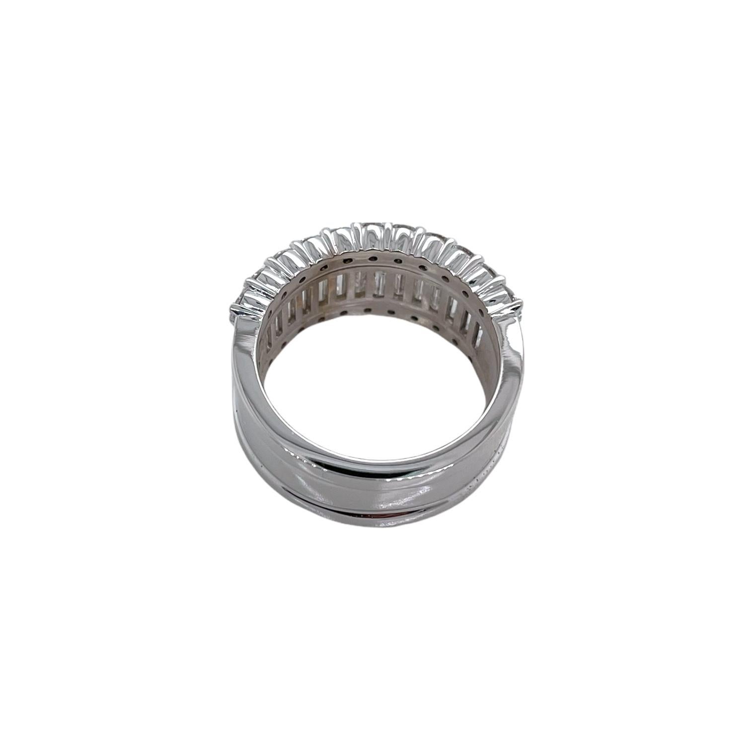 baguette and round diamond band
