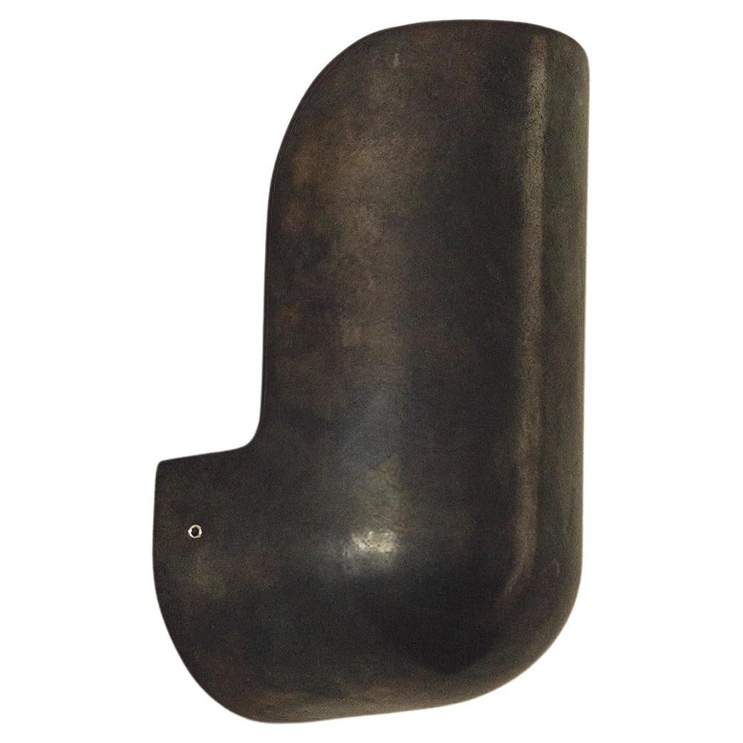 Contemporary Wide Blackened Elbow Wall Light by Henry Wilson
