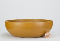 Wide Bowl Planter in Yellow Ochre Glaze by Architectural Pottery