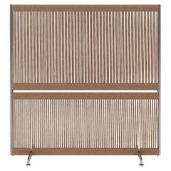 Wide Brown Anto Room Divider in Steel and Wool by Thorup Copenhagen