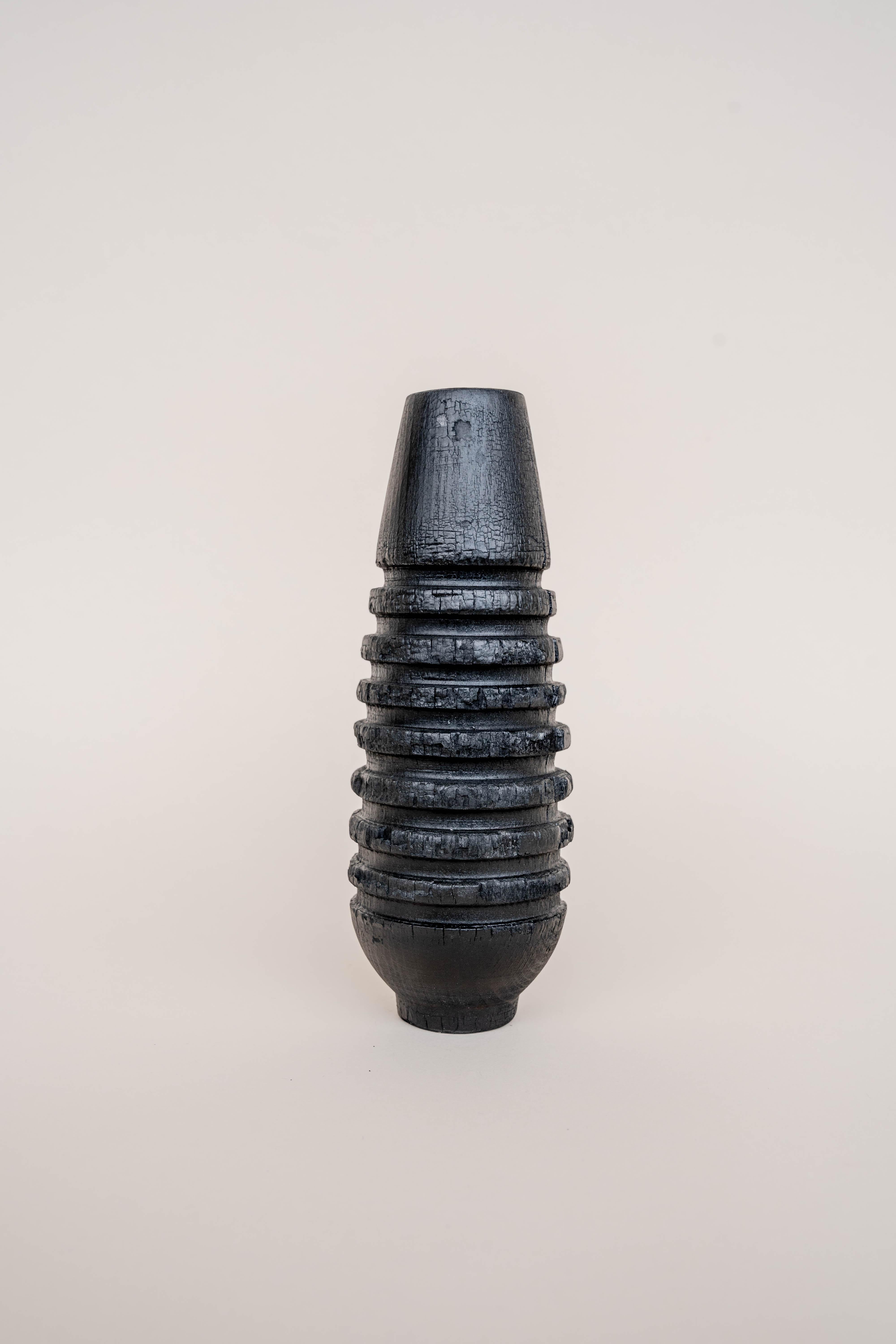 Post-Modern Wide Burnt Vase A by Daniel Elkayam For Sale