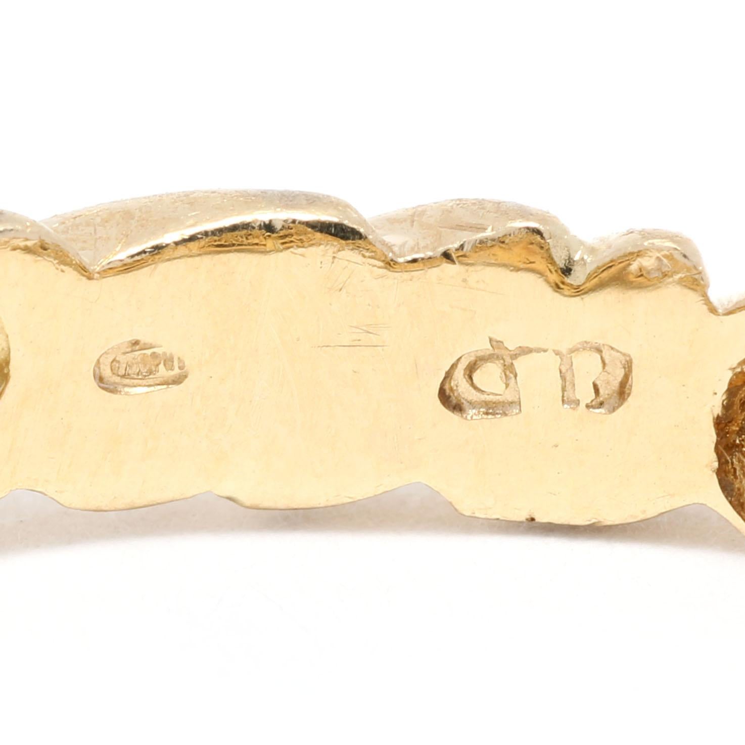 Wide Cable Twist Wedding Band, 18K Yellow Gold, Ring, Simple Rope Stack 1