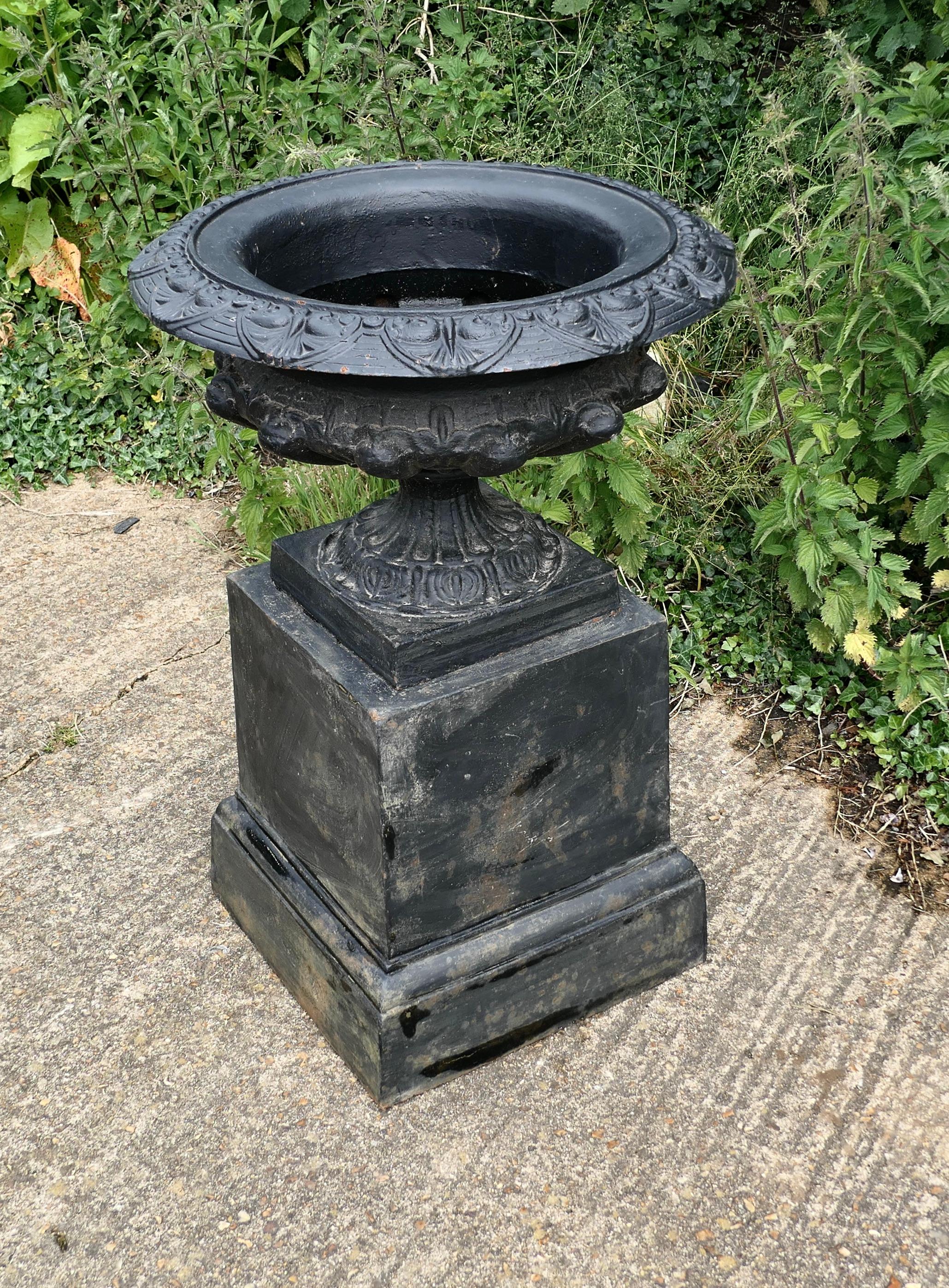 iron urn planter