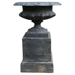 Wide  Cast Iron Urn, Garden Planter