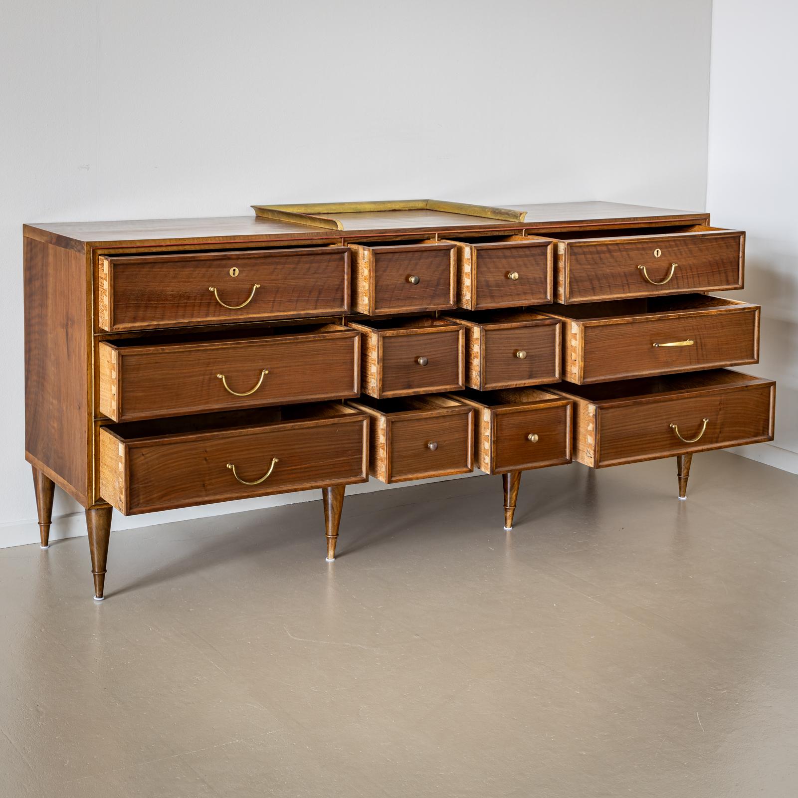 Italian Wide chest of drawers, Italy 1960s For Sale