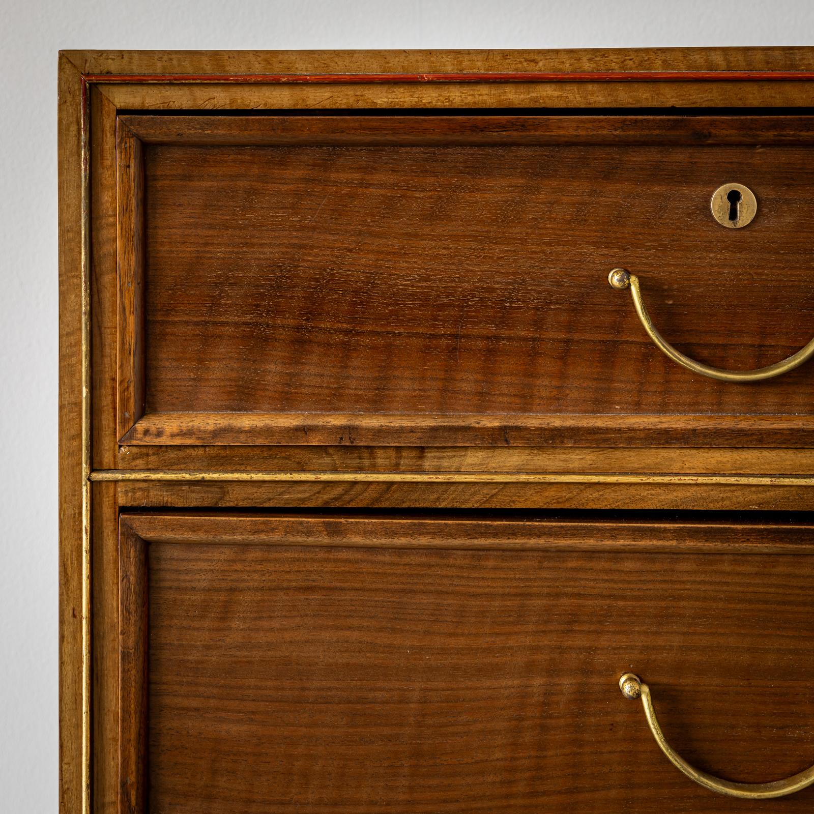 Brass Wide chest of drawers, Italy 1960s For Sale