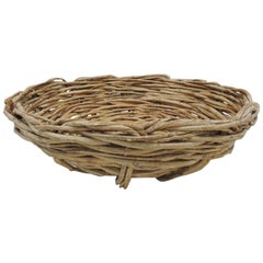 Wide Circular Artisanal Style Trellis Basket