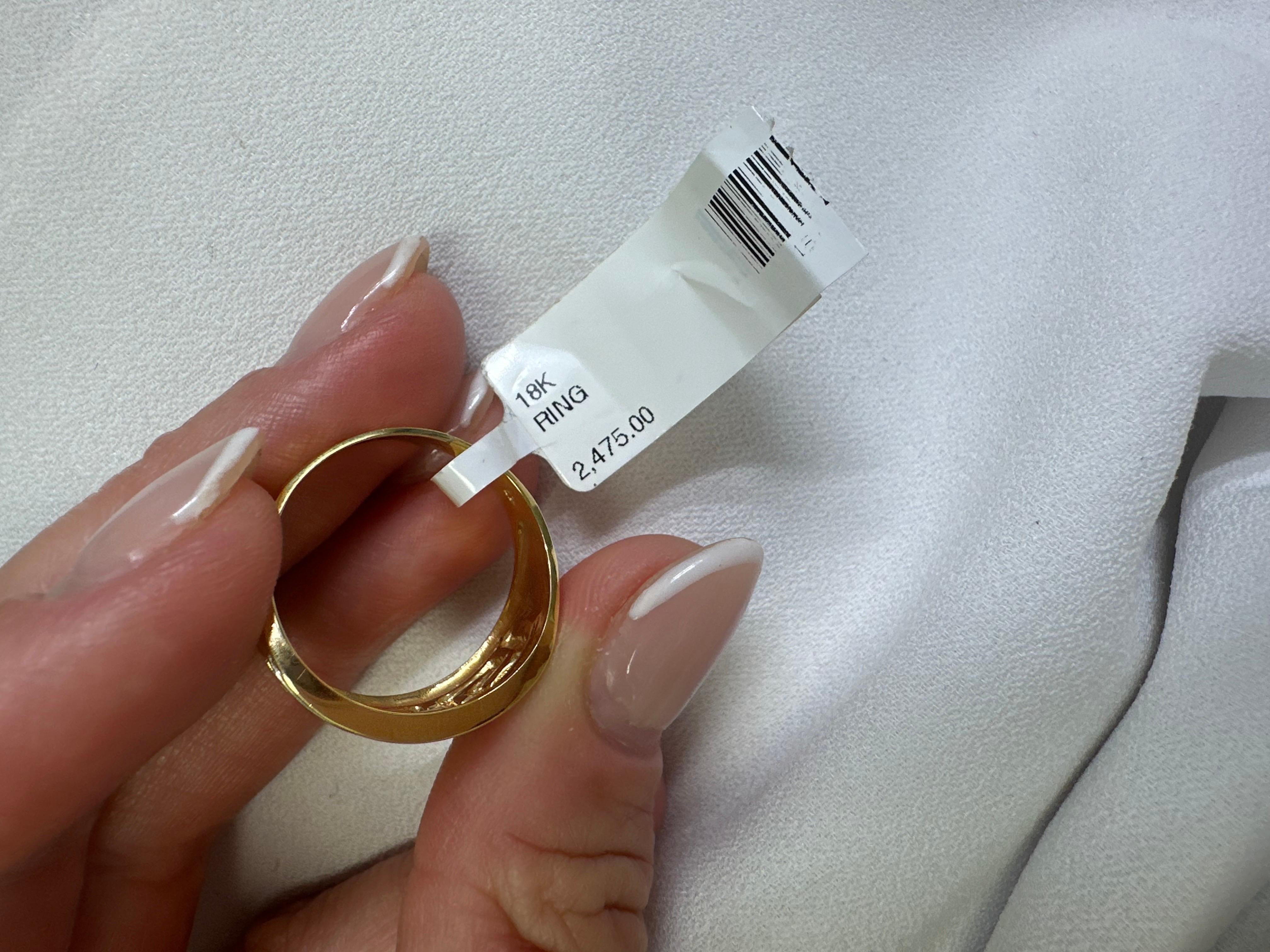 Wide Cocktail ring 14KT yellow gold For Sale 1