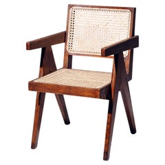Wide Connect Back Chair by Pierre Jeanneret for Chandigarh, India, Circa 1955-56