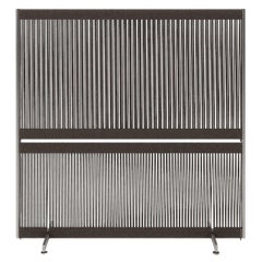 Wide Dark Grey Anto Room Divider in Steel and Wool by Thorup Copenhagen